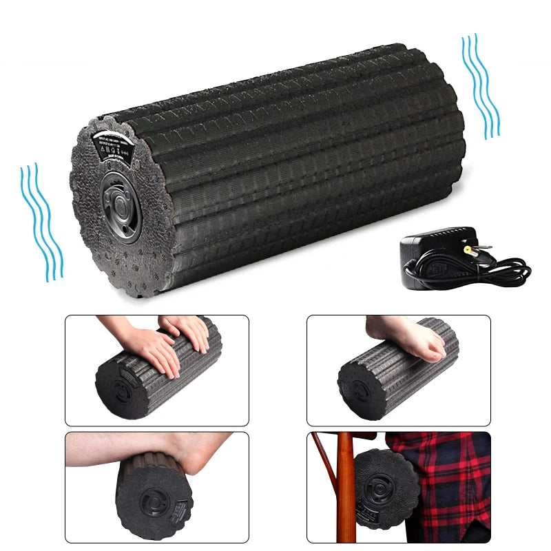 4-Speed Electric Foam Roller – Muscle Massage & Recovery Tool
