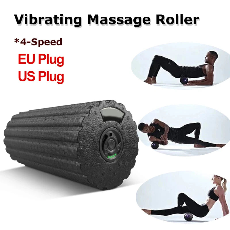 4-Speed Electric Foam Roller – Muscle Massage & Recovery Tool